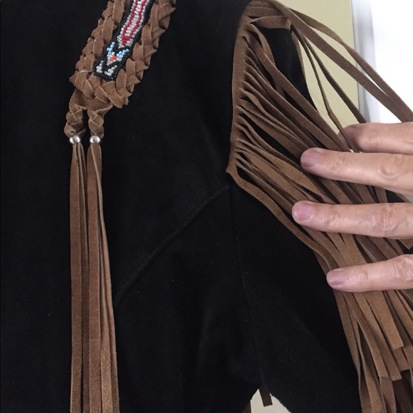 T4 West Ladies Suede Fringed Jacket - Picture 7 of 7